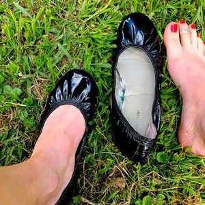 Patent leather ballet flats